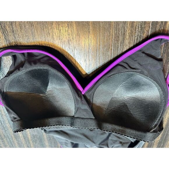 Tropic Culture size 14 black and purple one-piece swimsuit - Picture 5 of 6